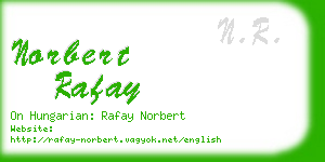 norbert rafay business card